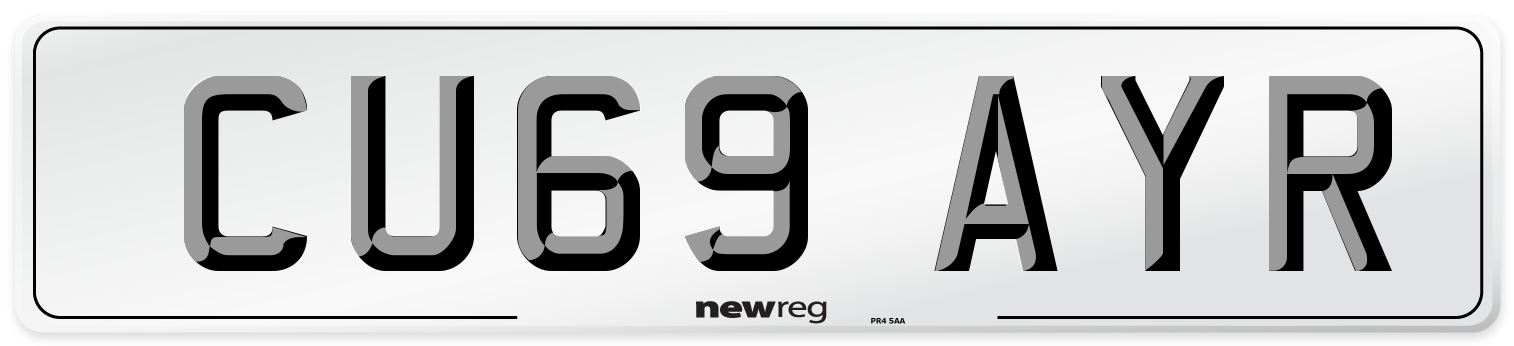 CU69 AYR Number Plate from New Reg